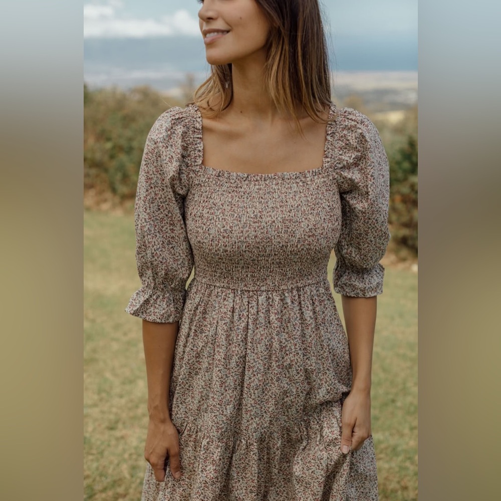 Neuflora Ashland Floral Dress Sz Small 100% Cotton